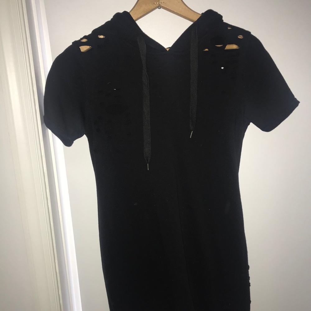 redfox destressed tee shirt mini dress